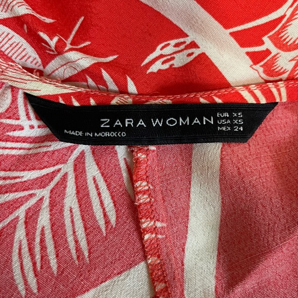 Zara | Red Shift Dress with Cranes - Picture 5 of 8